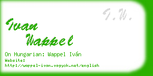 ivan wappel business card